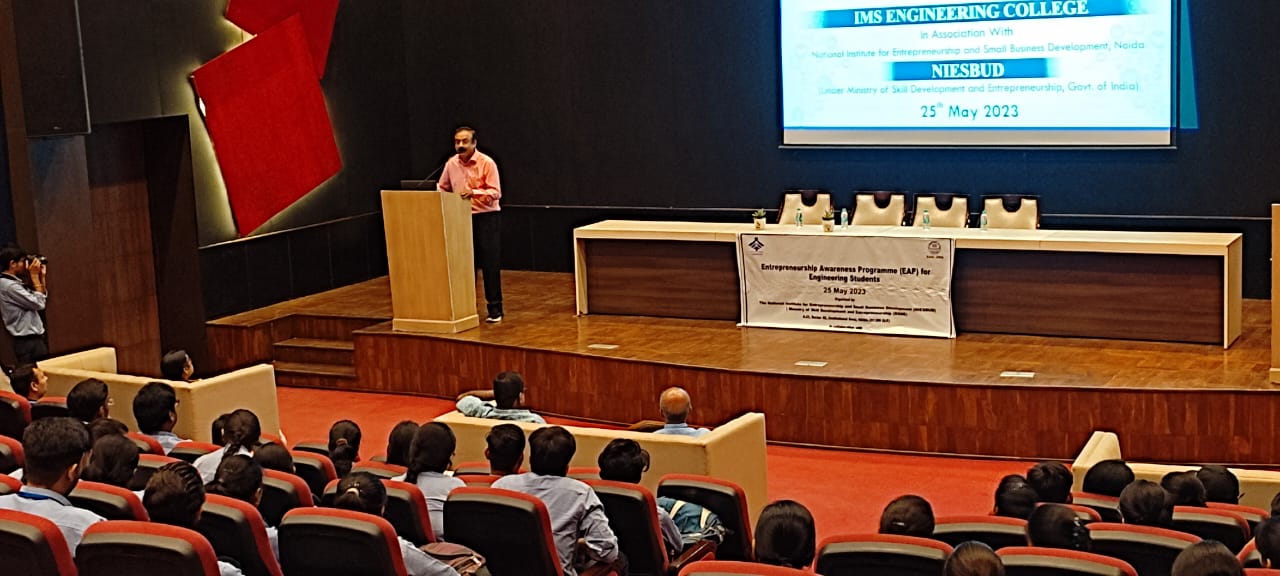 Entrepreneurship Awareness Programme for Engineering Students at IMS Engineering College