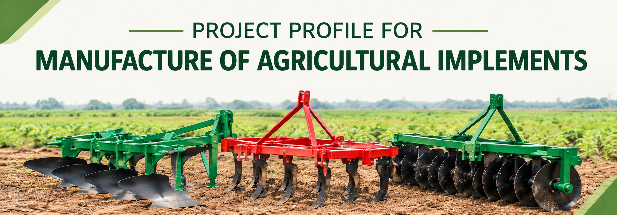 PROJECT PROFILE FOR MANUFACTURE OF  AGRICULTURAL IMPLEMENTS
